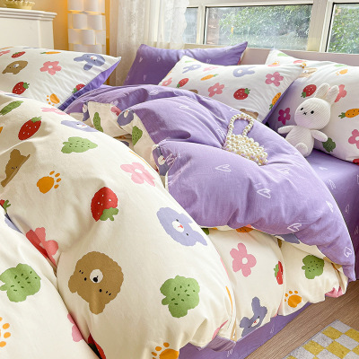 40 thread count cotton bed sheet quilt cover fitted sheet quilt cover B29