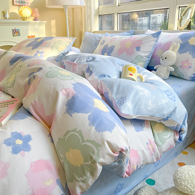 40 thread count cotton bed sheet quilt cover fitted sheet quilt cover B29