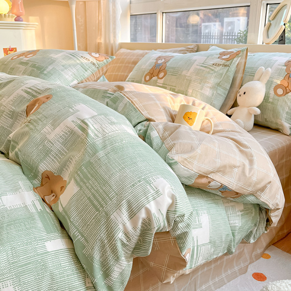 40 thread count cotton bed sheet quilt cover fitted sheet quilt cover B29