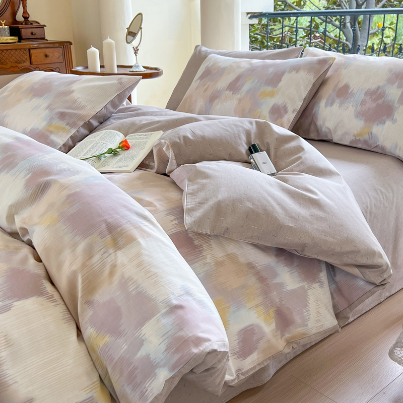 Cotton Four-Piece Set Free Hair Persimmon - Time and Space Love B2