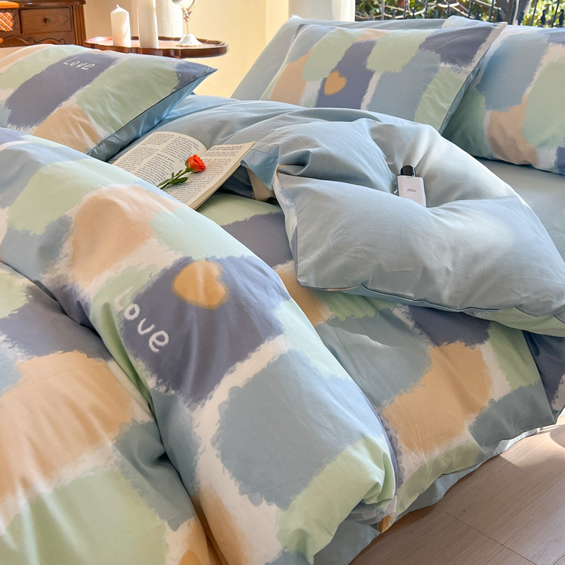 Cotton Four-Piece Set Free Hair Persimmon - Time and Space Love B2