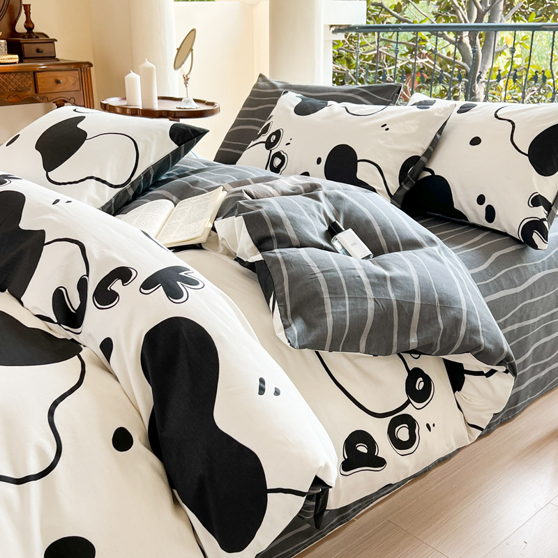 Cotton Four-Piece Set Leopard Personality - Rose Planet B5