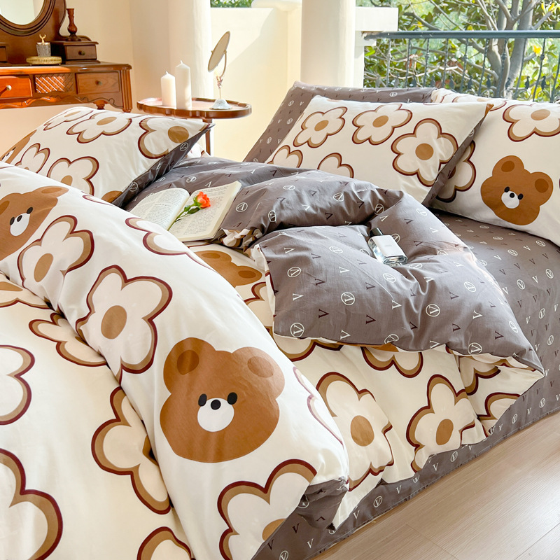 Cotton Four-Piece Set Leopard Personality - Rose Planet B5