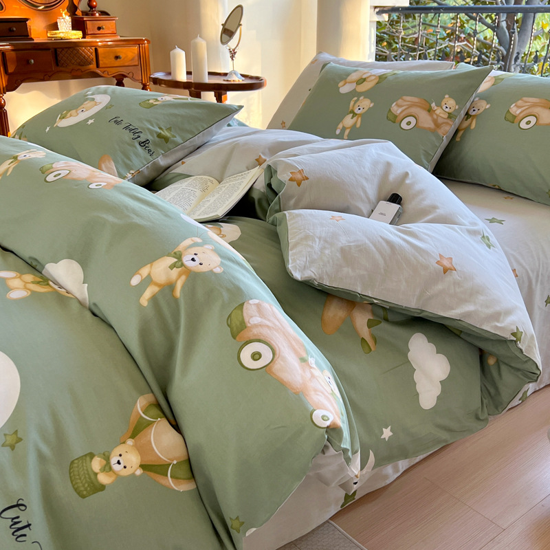 Cotton Four-Piece Set Little pineapple. - Hara House B4