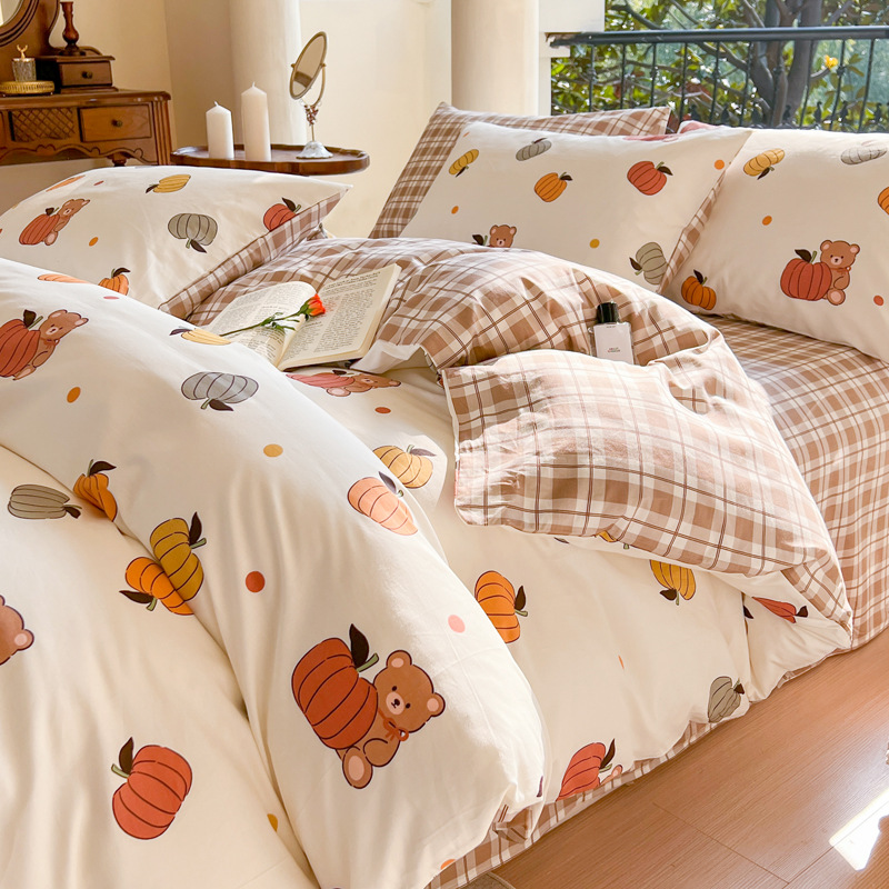 Cotton Four-Piece Set Little pineapple. - Hara House B4