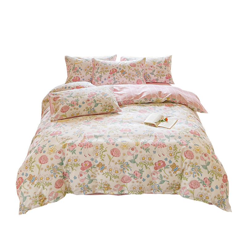 Cotton Four-Piece Set Mary Spring - Big Show Red Free B1