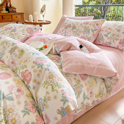 Cotton Four-Piece Set Mary Spring - Big Show Red Free B1