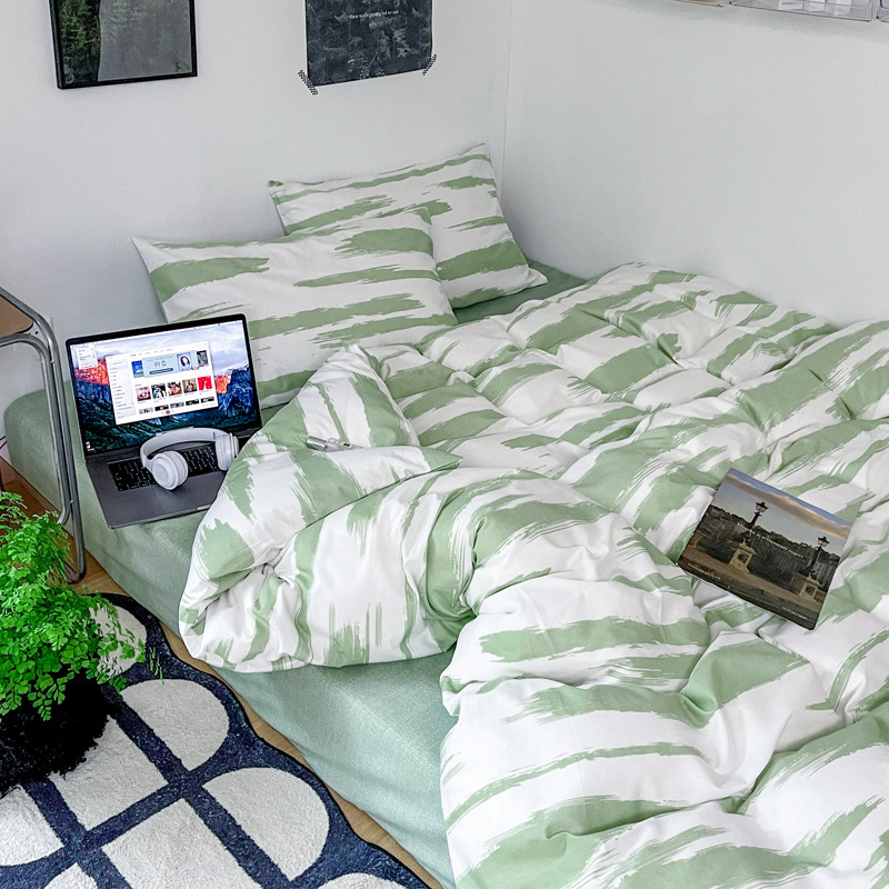 Cotton Four-Piece Set Secret Realm·Powder-Cloud Green B7