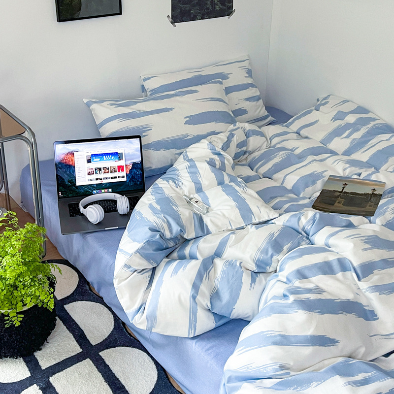 Cotton Four-Piece Set Secret Realm·Powder-Cloud Green B7