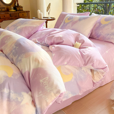 Cotton Four-Piece Set Tuberose - Purple starry sky B3