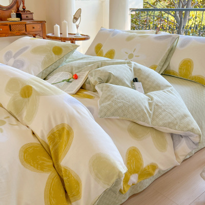 Cotton Four-Piece Set Tuberose - Purple starry sky B3