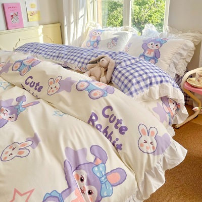 Four-piece Cartoon Cotton Bed Set Cheese girl  B11