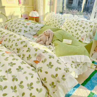 Four-piece Cartoon Cotton Bed Set cartoon rabbit B8