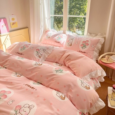 Four-piece Cartoon Cotton Bed Set Harvest joy B16