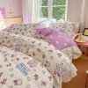 Four-piece Cartoon Cotton Bed Set Petals rabbit B15