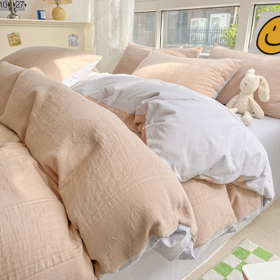 Three-layer yarn pure cotton four-piece suit cafe B20