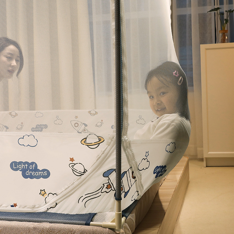 Cartoon fitted sheet for kids anti-fall mosquito net B111