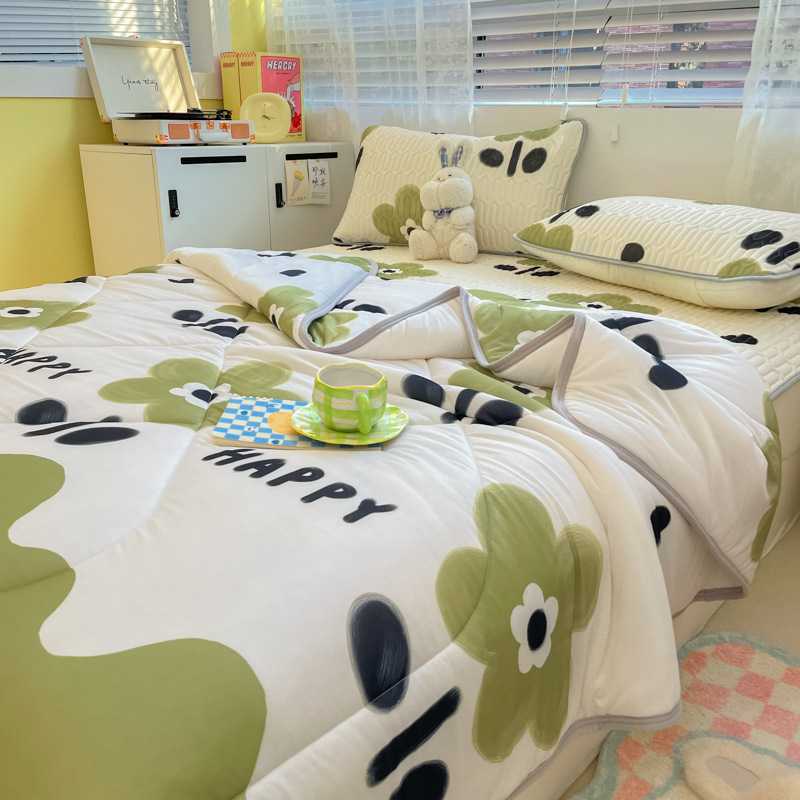 Cartoon cooling silk air conditioner mat can be washed B105