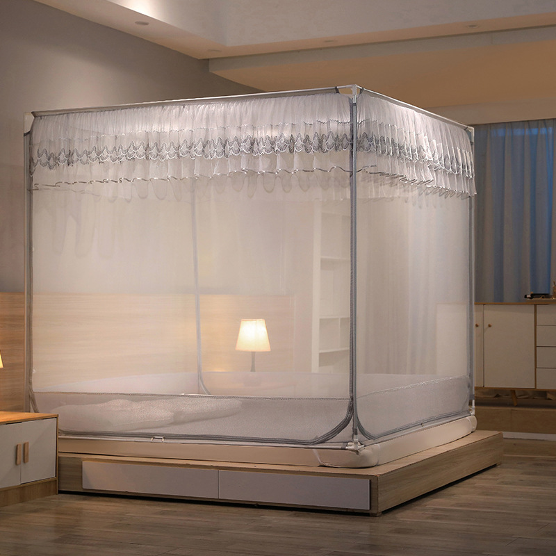 Household zipper three door pattern tent square B116