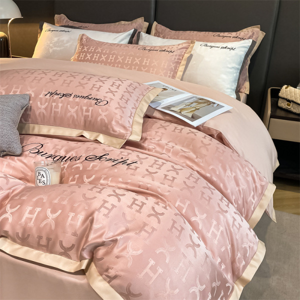 Nordic solid color washed silk four piece set B70