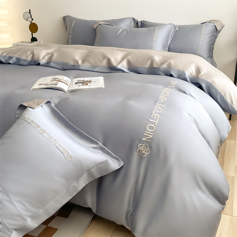 Nordic washed silk four-piece embroidery set  multicolor B62