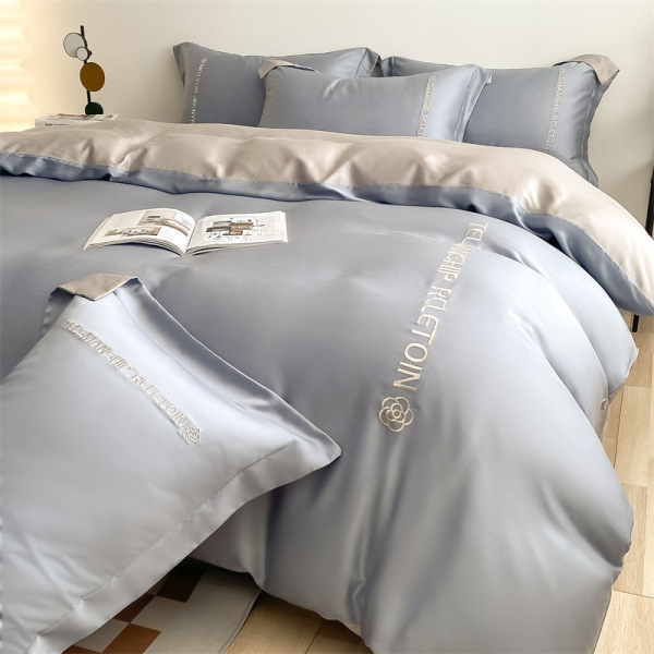 Nordic washed silk four-piece embroidery set  multicolor B62