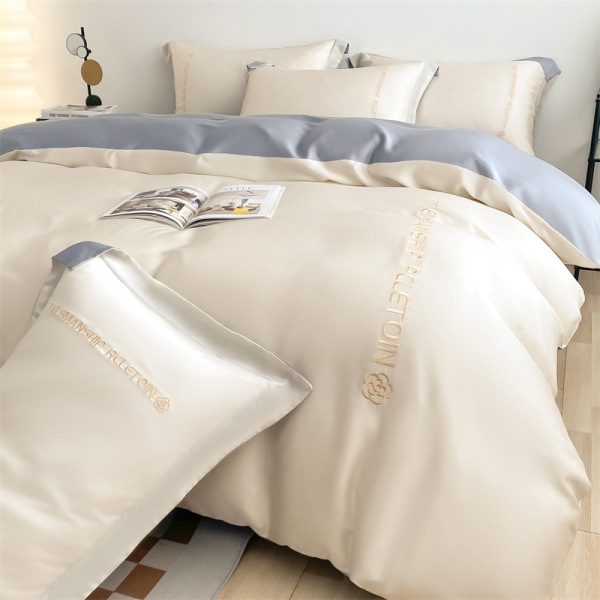 Nordic washed silk four-piece embroidery set B61