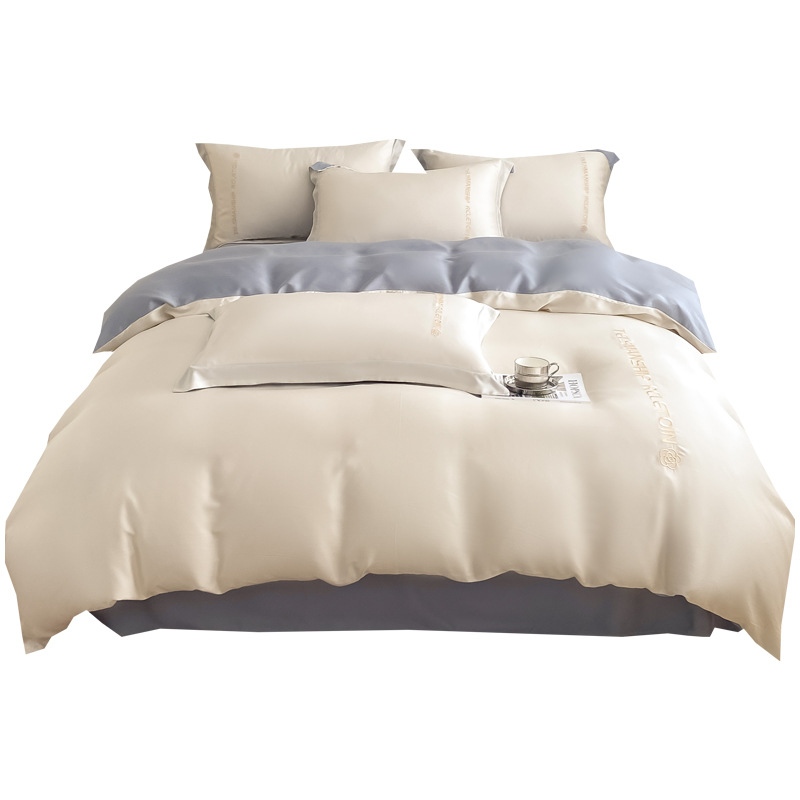 Nordic washed silk four-piece embroidery set B61