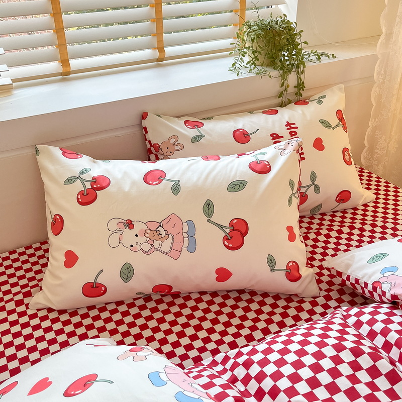 small fresh cartoon rabbit pure cotton four piece set B59