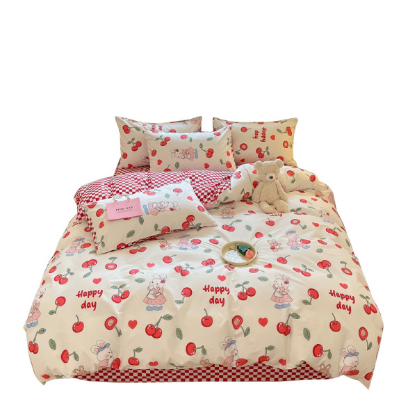 small fresh cartoon rabbit pure cotton four piece set B59