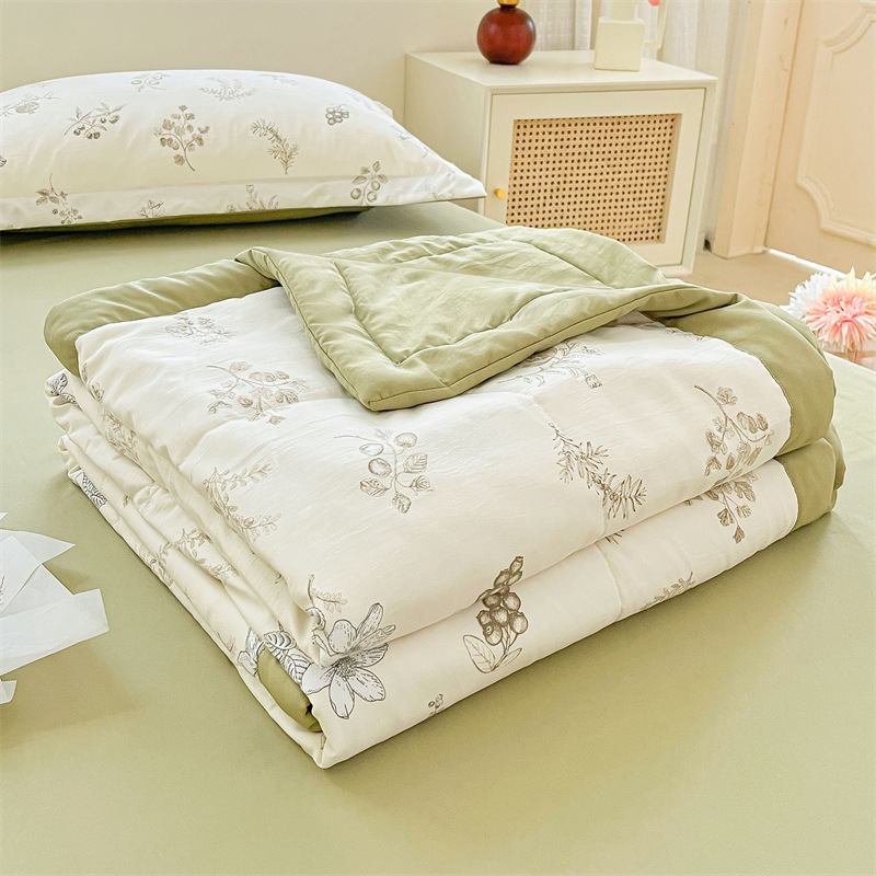 Washed cotton and linen double-layer gauze summer cool quilt B71